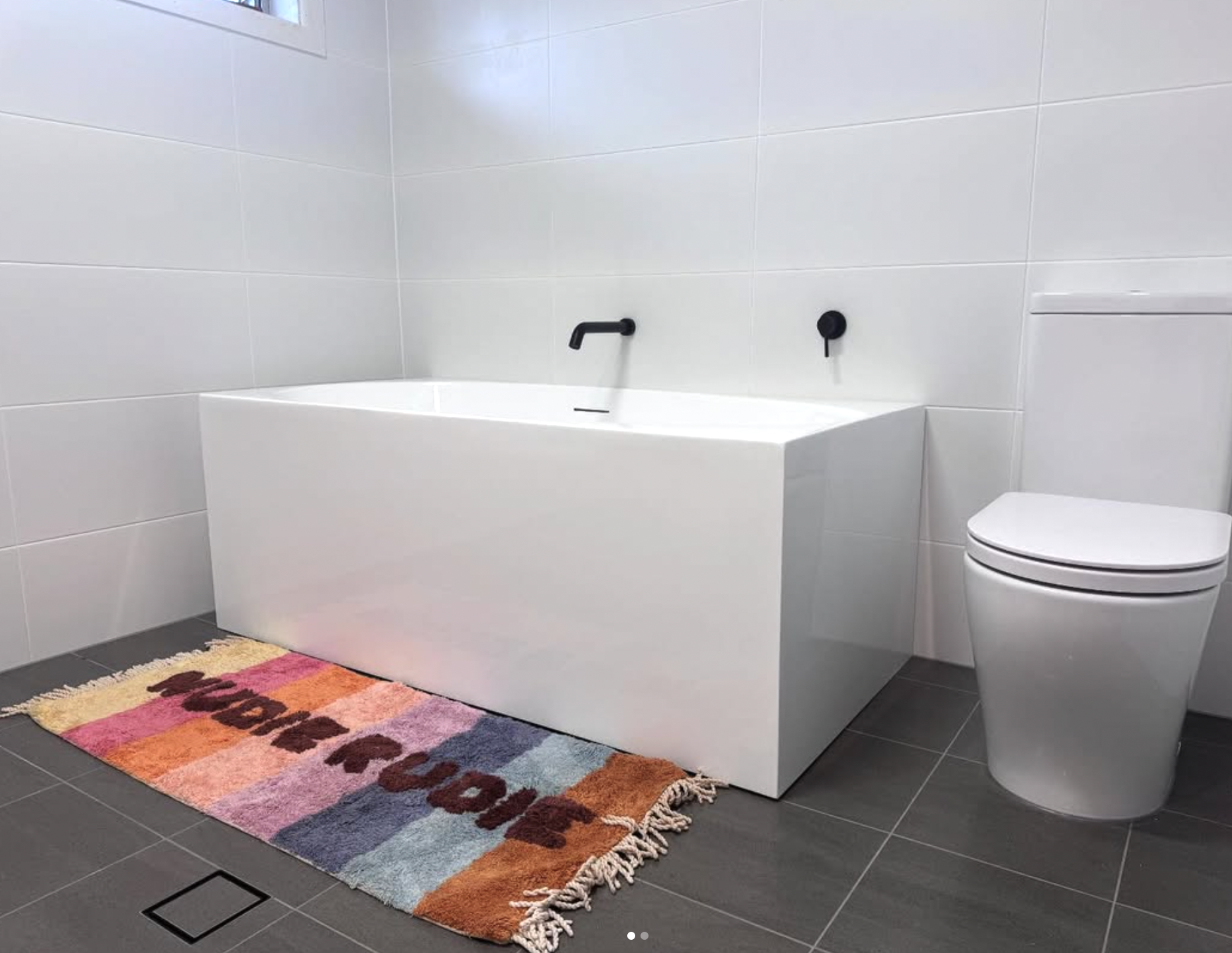 Bathroom renovation — freestanding bath & fixtures